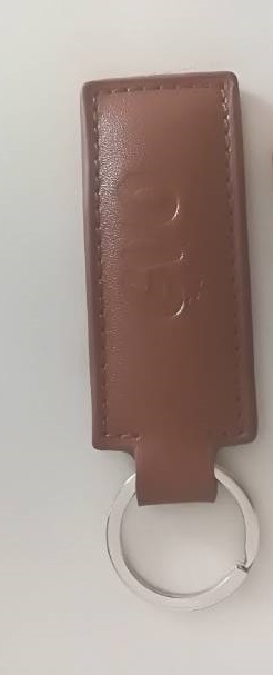 Porte-clé tag est mobile véhicule en cuire Rectangle